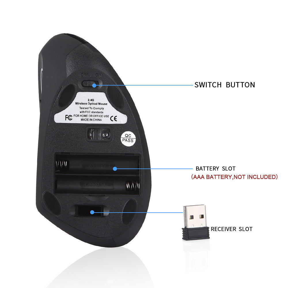Souris ergonomique à piles – gaucher