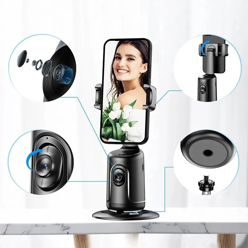 Trépied suivi auto de visage 360°
